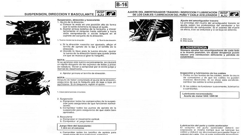 Yamaha sr sr250 1998 Manual de Reparación